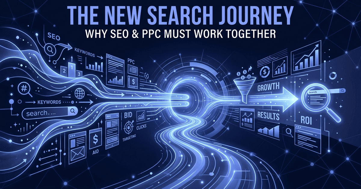 Cover: The New Search Journey: Why SEO and PPC Must Work Together
